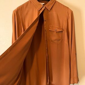 Women’s Rust Button-up Shirt Labeled 1946 Brand Size 18-20